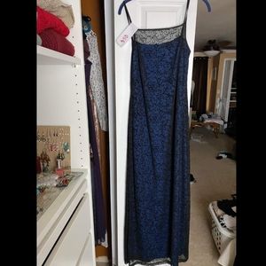 Midnight Blue Floor Length Gown